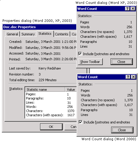 word count timer